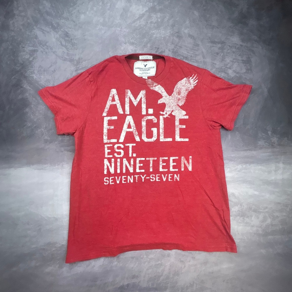 American Eagle Outfitters Vintage Fit Red Graphic T-Shirt Mens Large 1660 - Picture 2 of 7